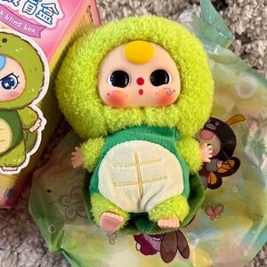 Baby three-Elf Plush bag charm “Turtle”. - key chain.